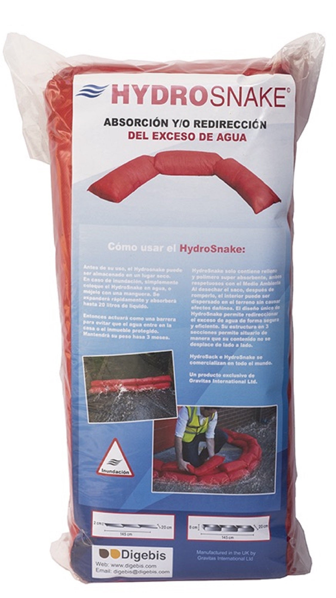 Hydrosnake – Pack 2 Barreras Anti-inundación.