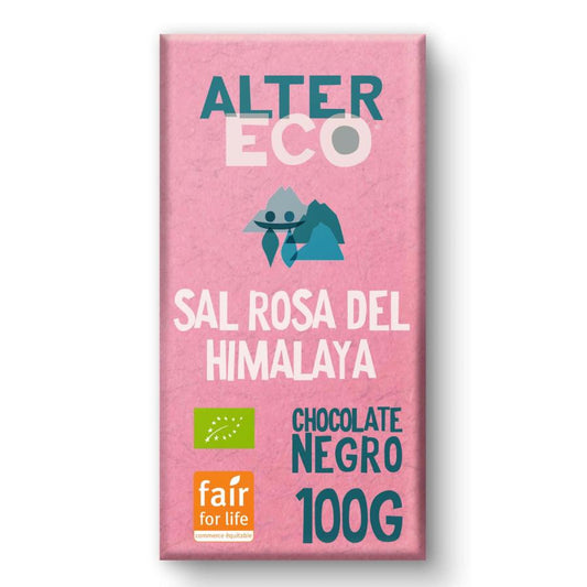 Chocolate con sal rosa del Himalaya Bio Altereco 100gr