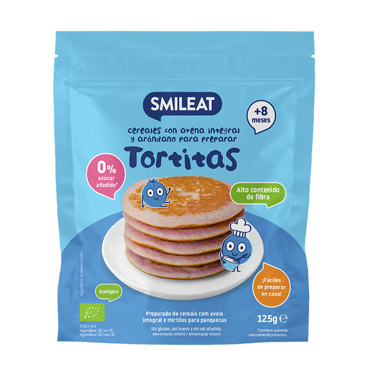 Mix Tortitas Avena integral y arándanos 125 g ECO Smileat