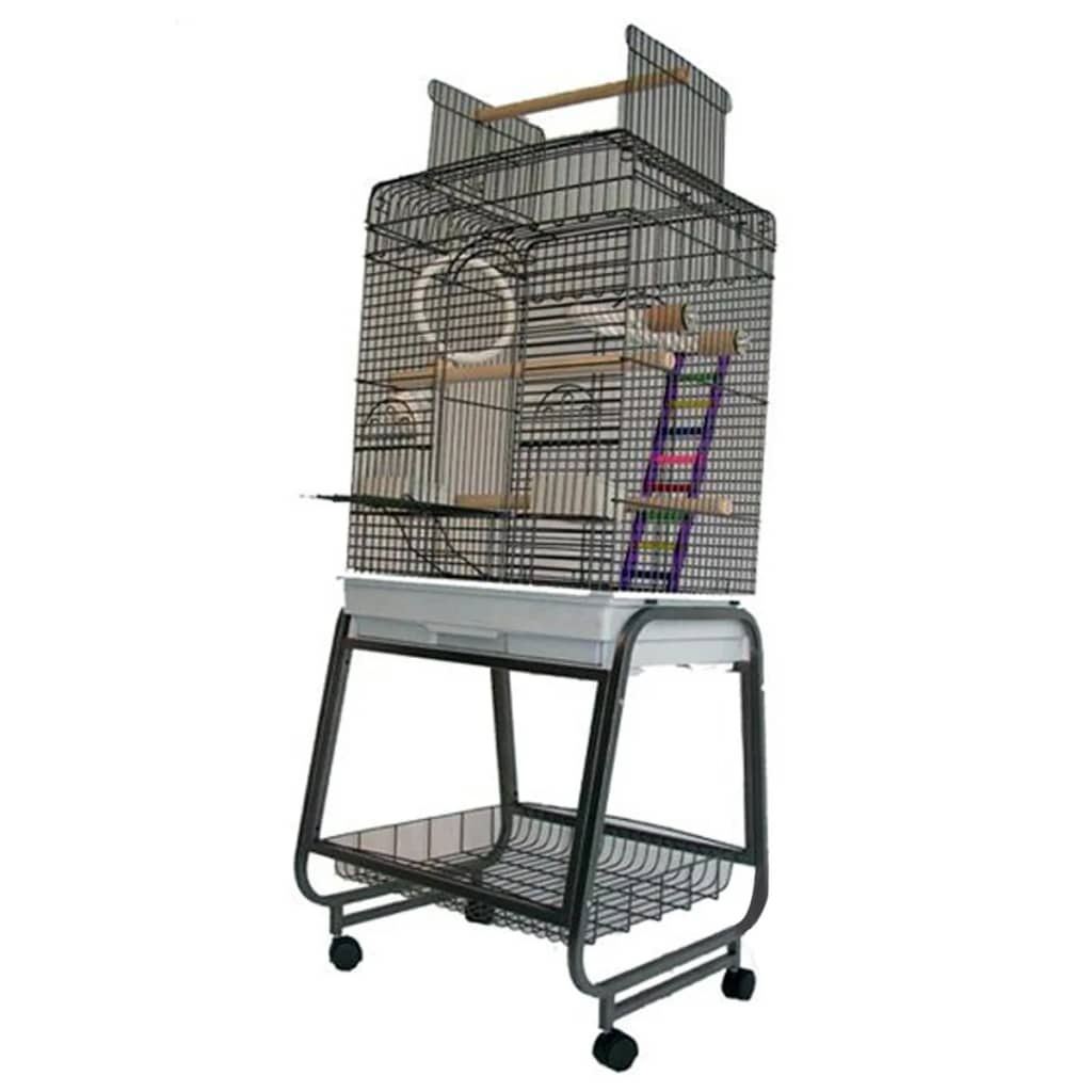 Strong Jaula Para Loros Villa Aurelia Gris Silverstone 56x43x154 Cm_1