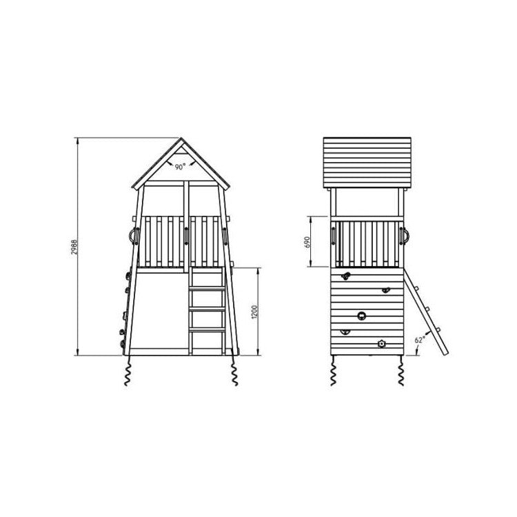 Parque Infantil Masgames Belvedere L Con Columpio Doble.