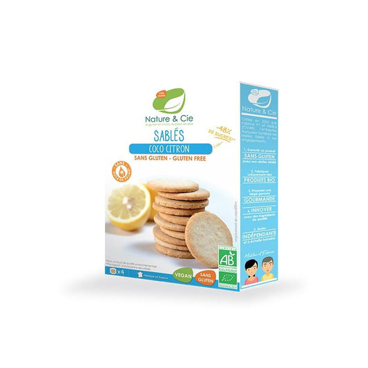 Galletas de Coco y Limón sin Gluten Bio - Nature&Cie 125 gr