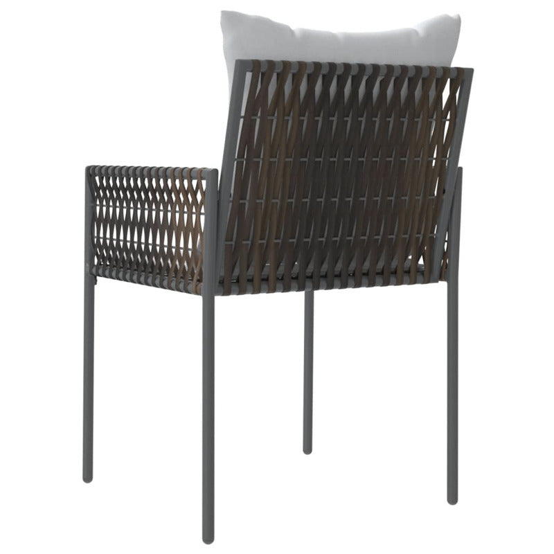 Vidaxl Sillas Jardín Y Cojines 4 Uds Ratán Sintético Marrón 54x61x83cm_5