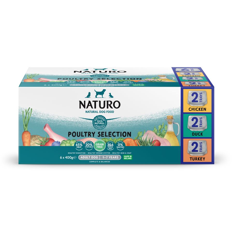 Naturo Comida Humeda Perro Grain Y Gluten Free Multipack 400g X 6 Tarrinas_0