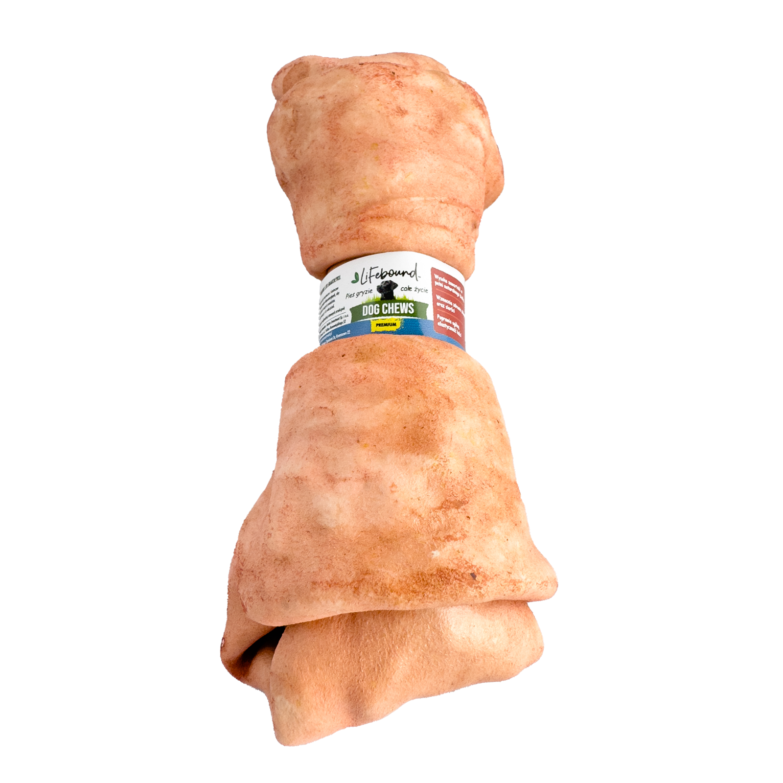 Lifebound - Hueso Masticable Natural Para Perros De Cuero De Ternera En Forma De Hueso Sabor Cordero - 4 Piezas - XL