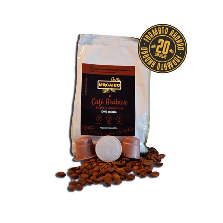 Café cápsulas compatibles Nespresso* 100% Arábica (20 cápsulas)_0