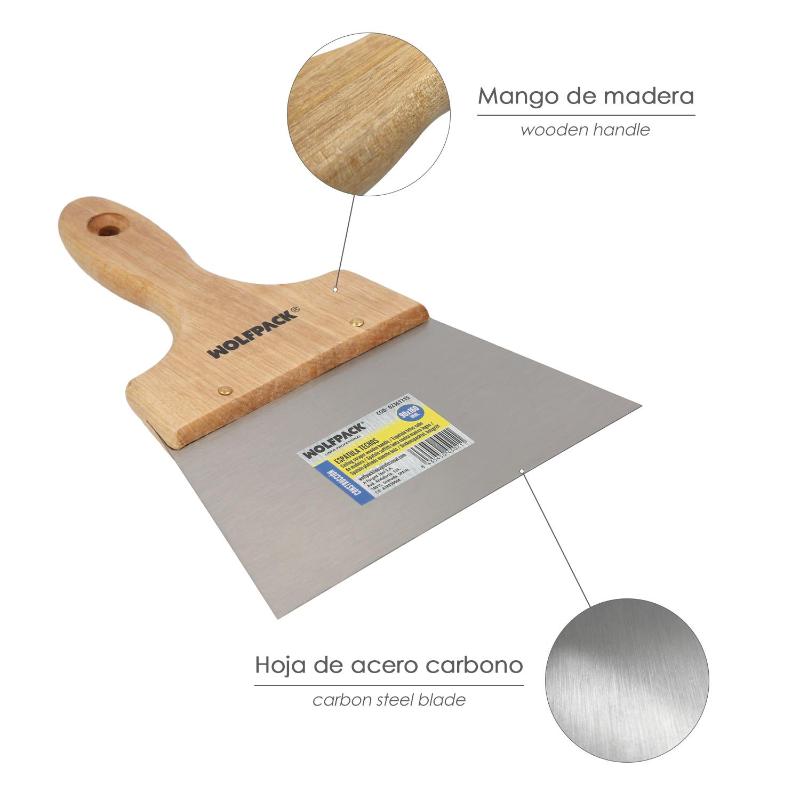 Espatula Techos Mango Madera Hoja Acero 90 X 160 Mm. Espatula Yeso, Espatula Pintor, Espatula Masillas, Espatula Pladur, Etc._2