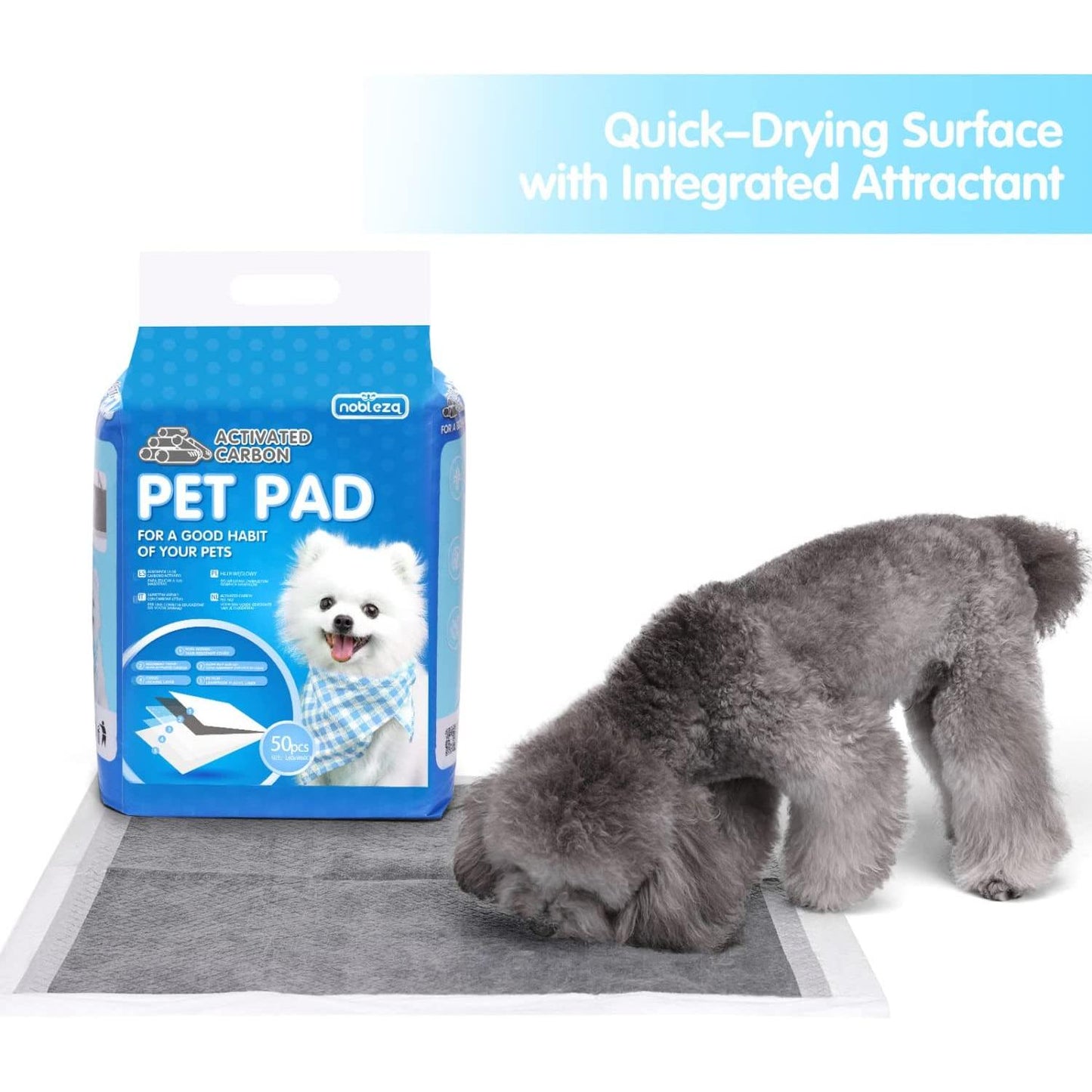 Almohadilla de carbono activado 60 x 60 cm Nobleza 50 ud