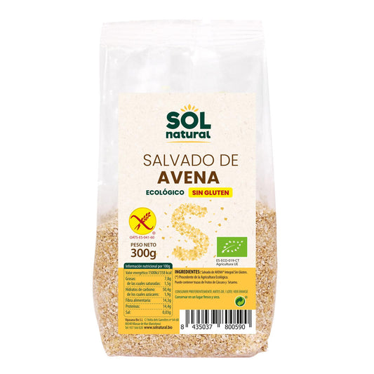 Salvado de avena sin gluten Sol Natural 300g