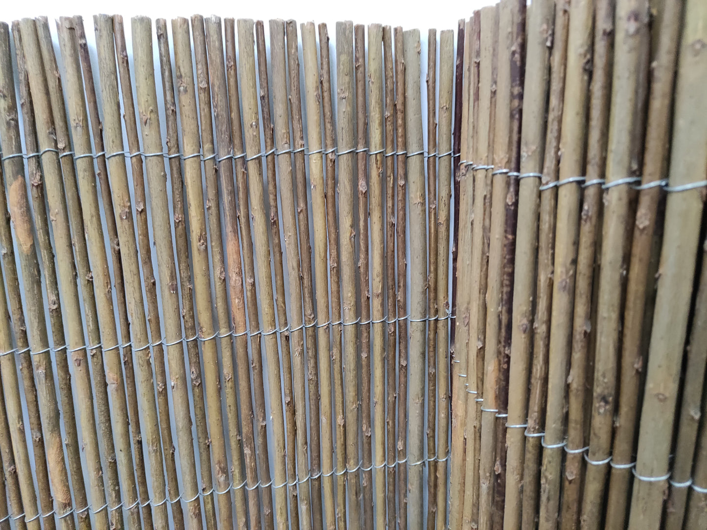 Mimbre Natural| Composición 100% Caña Natural Mimbre| Cosidas Con Alambre| 80% Ocultacion| Malla Ocultacion Natural 1x3m_3