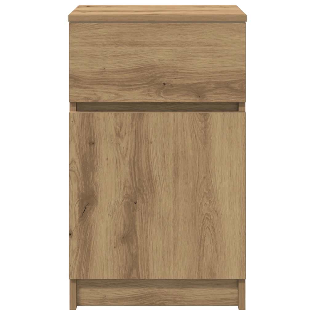 Mesita De Noche Madera De Ingeniería Roble Artisian 39x35x65 Cm_4