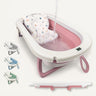 Bathby Bañera Plegable Rosa Para Bebés, Cojín Reductor, Termómetro, Patas Antideslizantes (rosa Pastel)