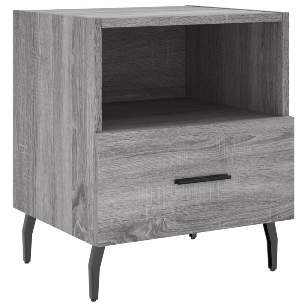 Mesitas Noche 2 Uds Madera Ingeniería Gris Sonoma 40x35x47,5 Cm_4