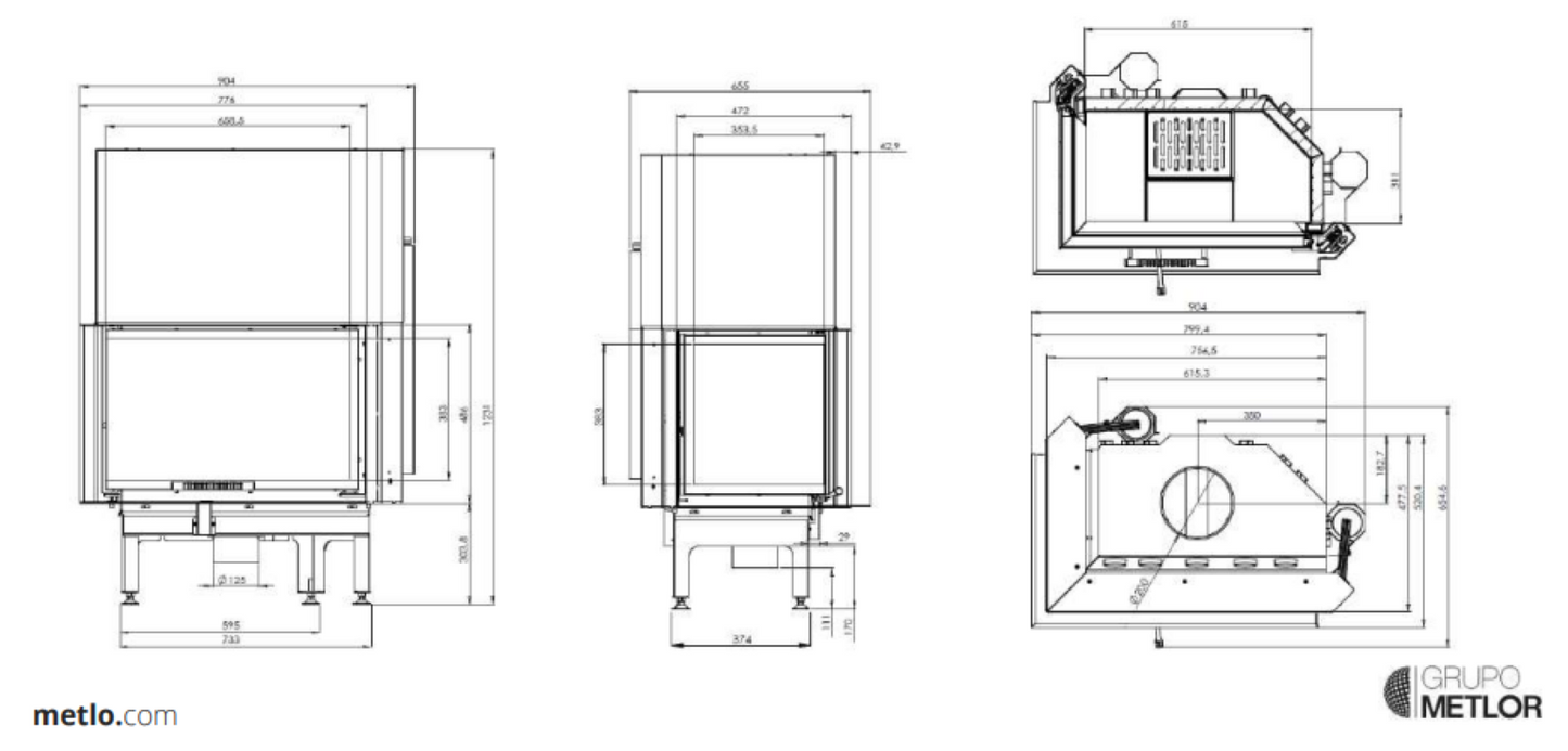 Insertables Con Ventilación A Leña Metlor Modelo Quina_4