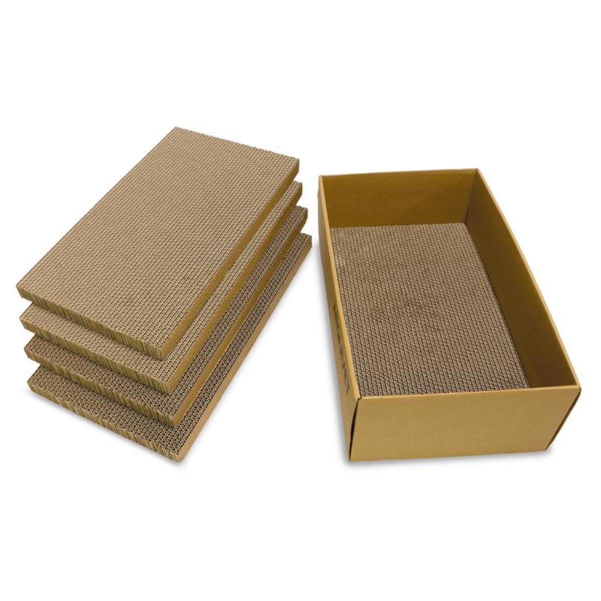 Rascador cartón para gatos NATURAL Arquivet 43,5x29,5x14cm