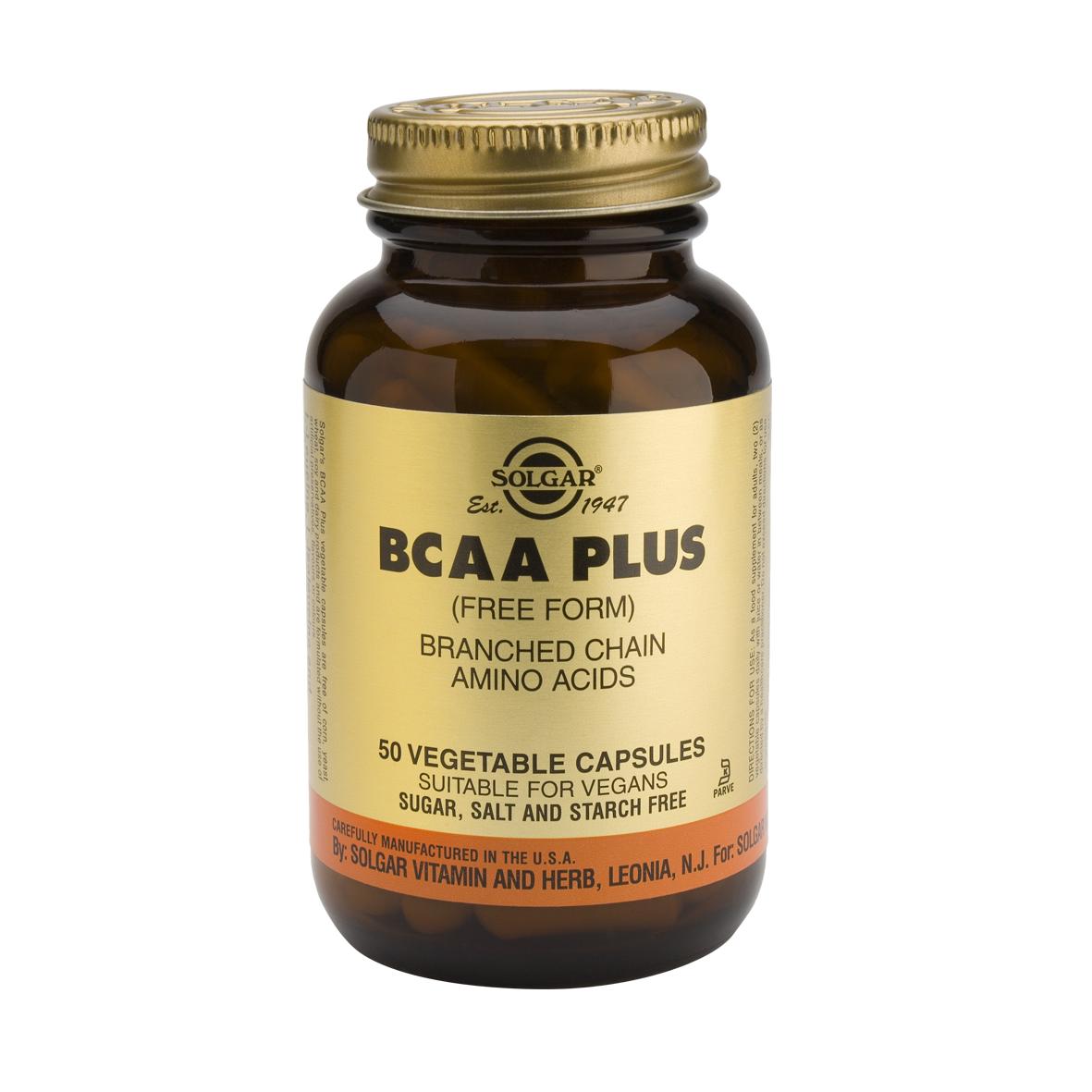 BCAA Plus Solgar, 50 cápsulas vegetales