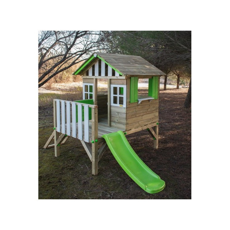 Casita De Madera Masgames Lollipop Elevada Verde.