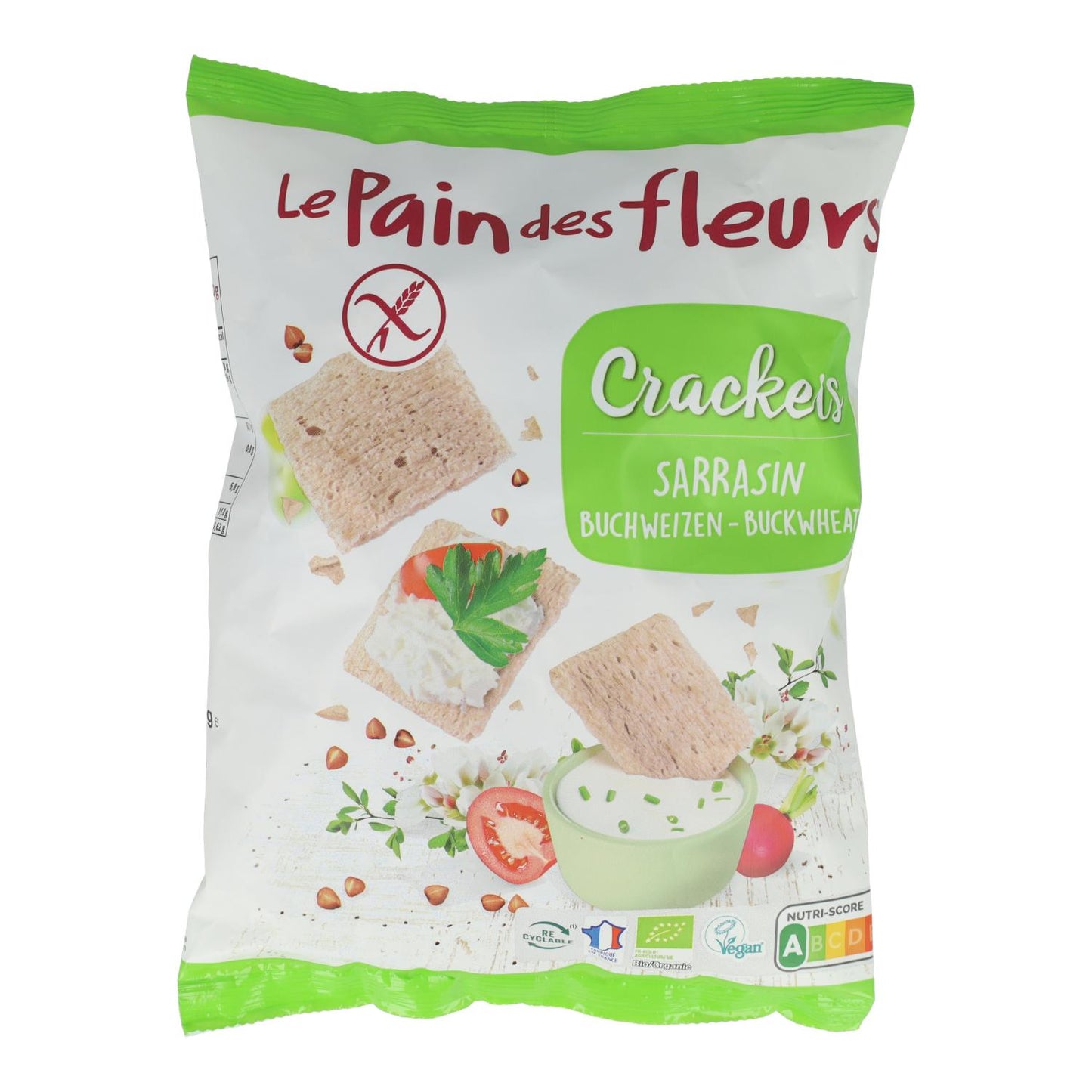 Mini Crackers de Trigo Sarraceno BIO sin gluten Le pain de fleurs 75 g