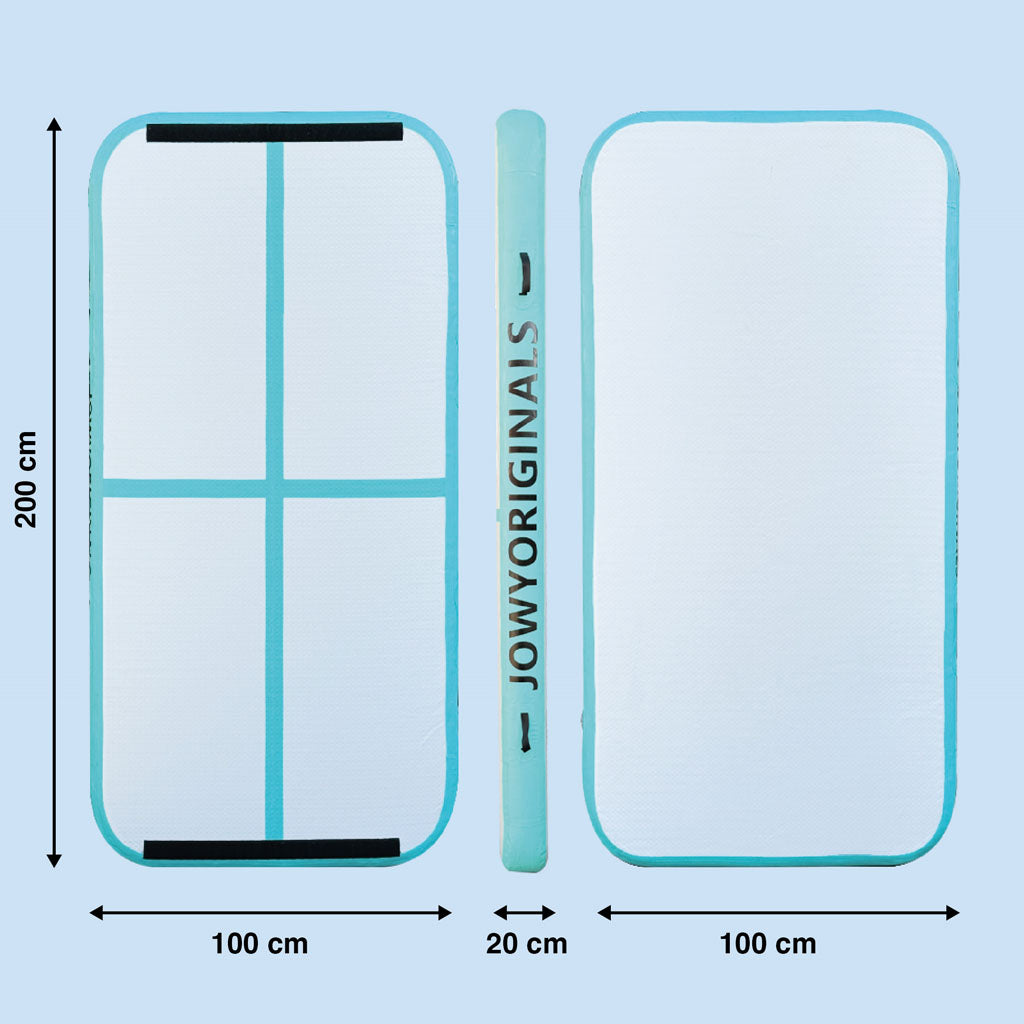 Airtrack 200x100x20cm Colchoneta Inflable, Color Azul