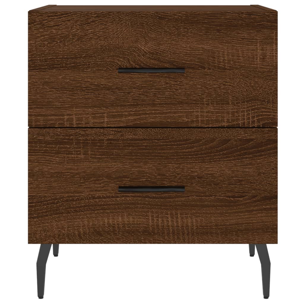 Mesita Noche 2 Uds Madera Ingeniería Marrón Roble 40x35x47,5 Cm_4