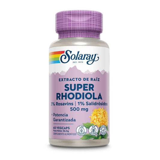 Rhodiola 500 mg Solaray, 60 cápsulas