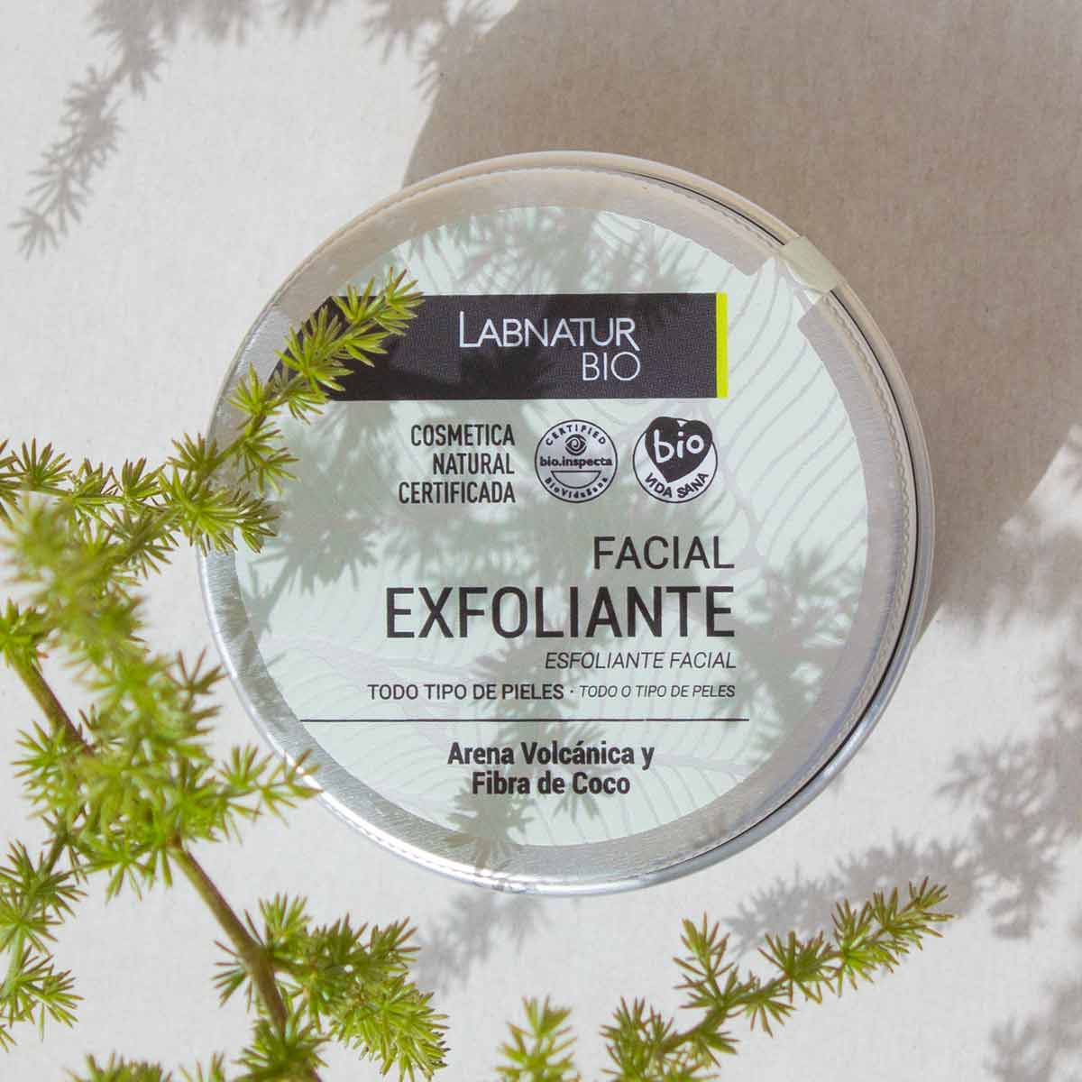 Exfoliante Facial Labnatur Bio 100 ml | Arena Volcánica y Fibra de Coco | Aloe Vera y Pepino | Vegano_1