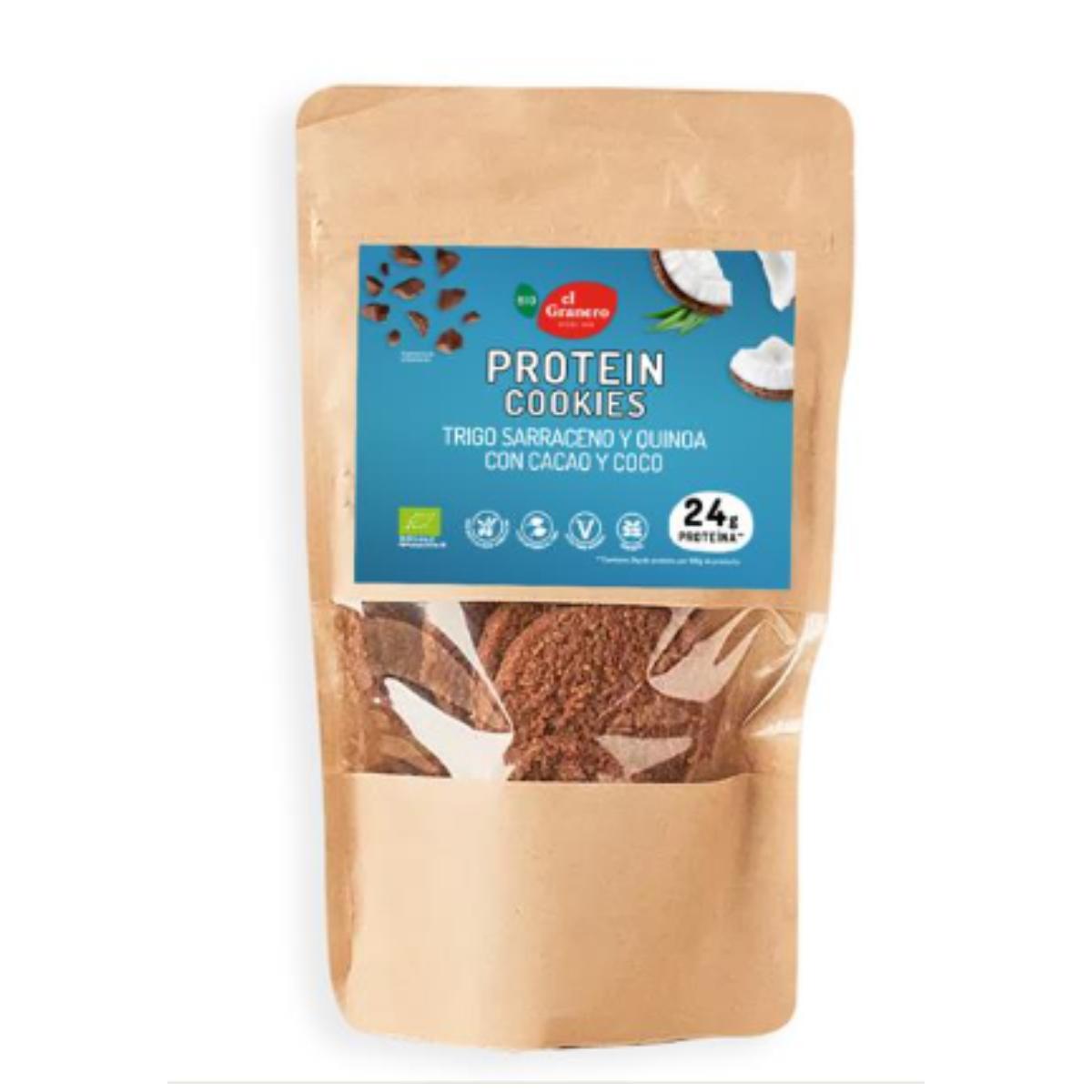 Cookies Protein Cacao y Coco BIO, 130 g