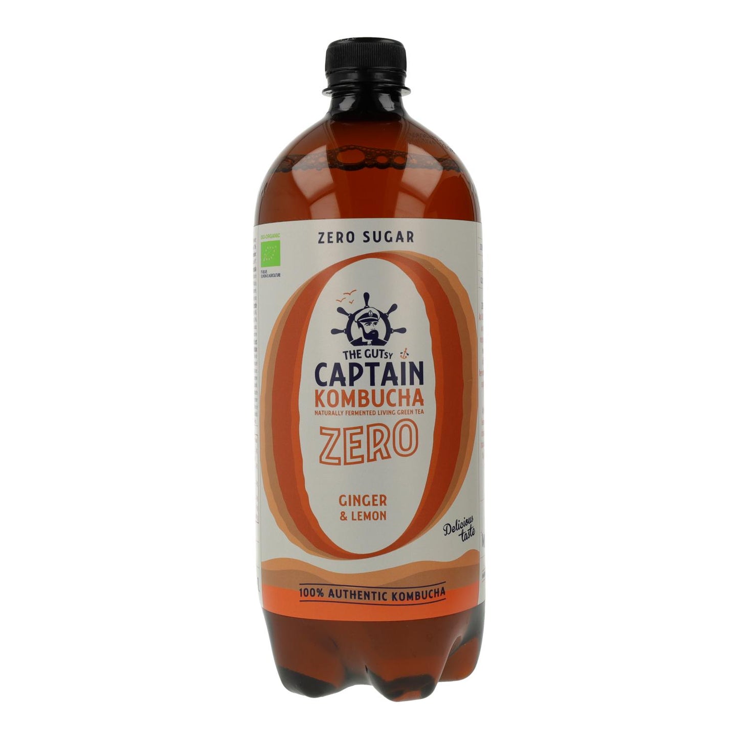 Captain Kombucha Zero Jengibre y Limón Bio 1 L
