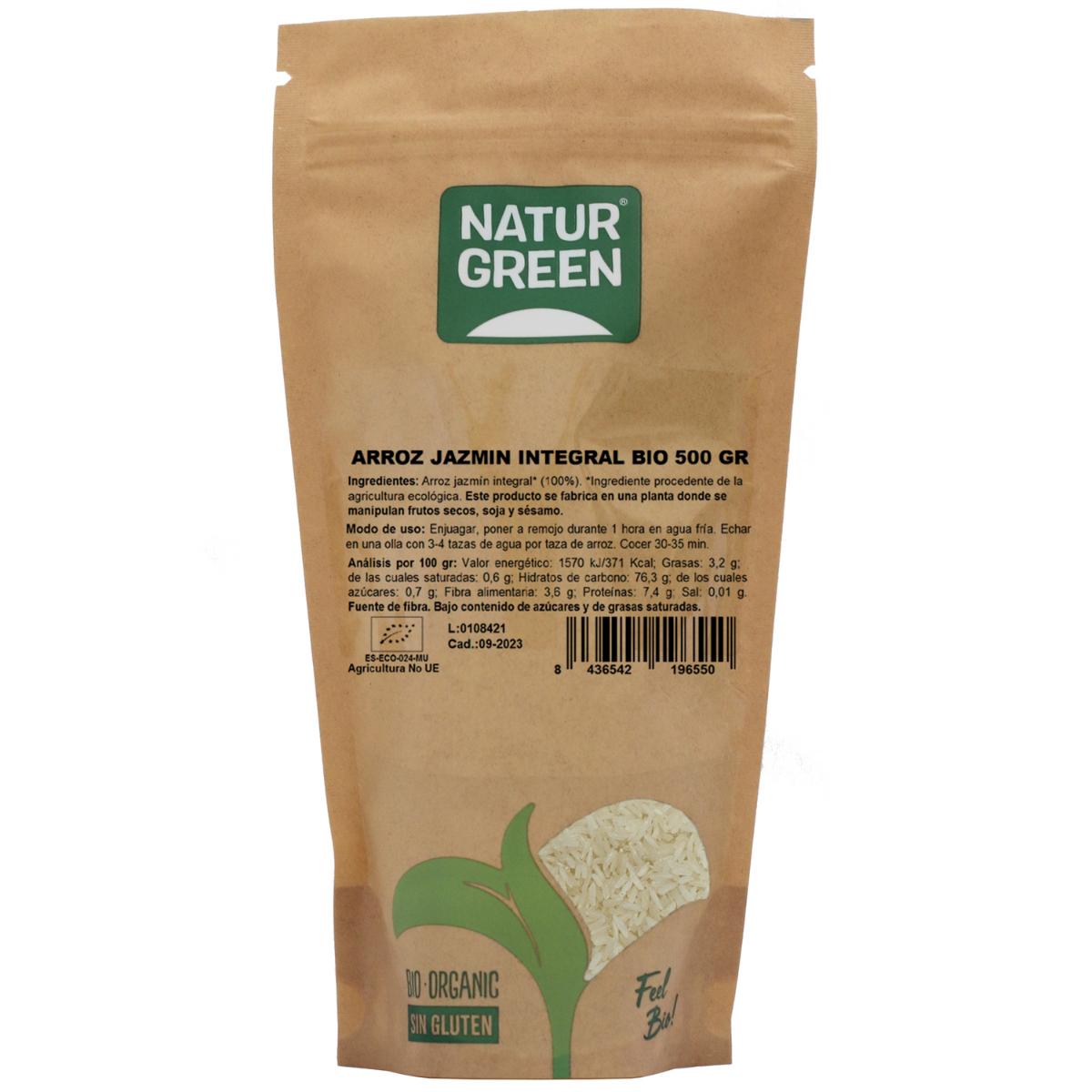 Arroz Jazmín Integral Bio Naturgreen 500 g