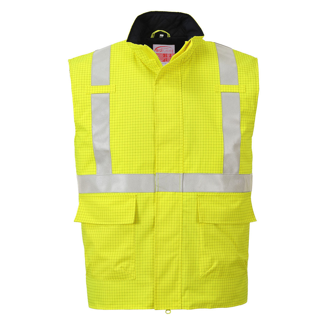 Chaleco De Calor De Alta Visibilidad, Ignífugo Y Antiestático Bizflame Rain / M / Amarillo_1