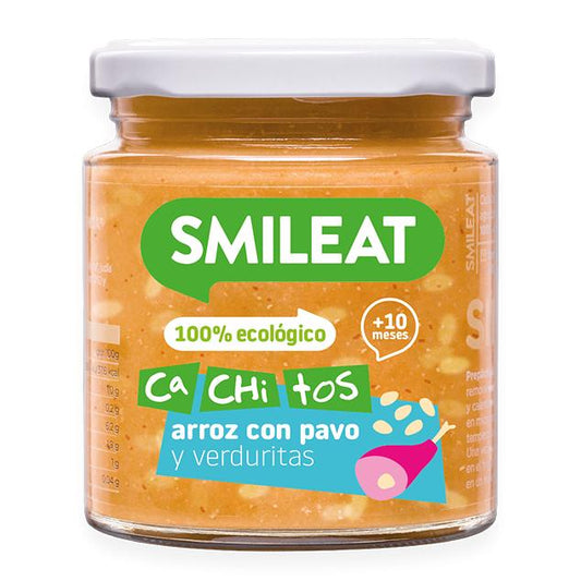 Tarrito Arroz con pavo y verduras Ecológico CA CHI TOS Smileat, 230g