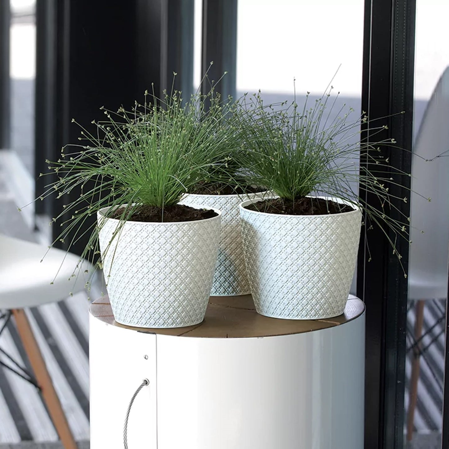 Maceta Orient 3,5l., Dimensiones (mm) 189x189x167, Color Blanco_3