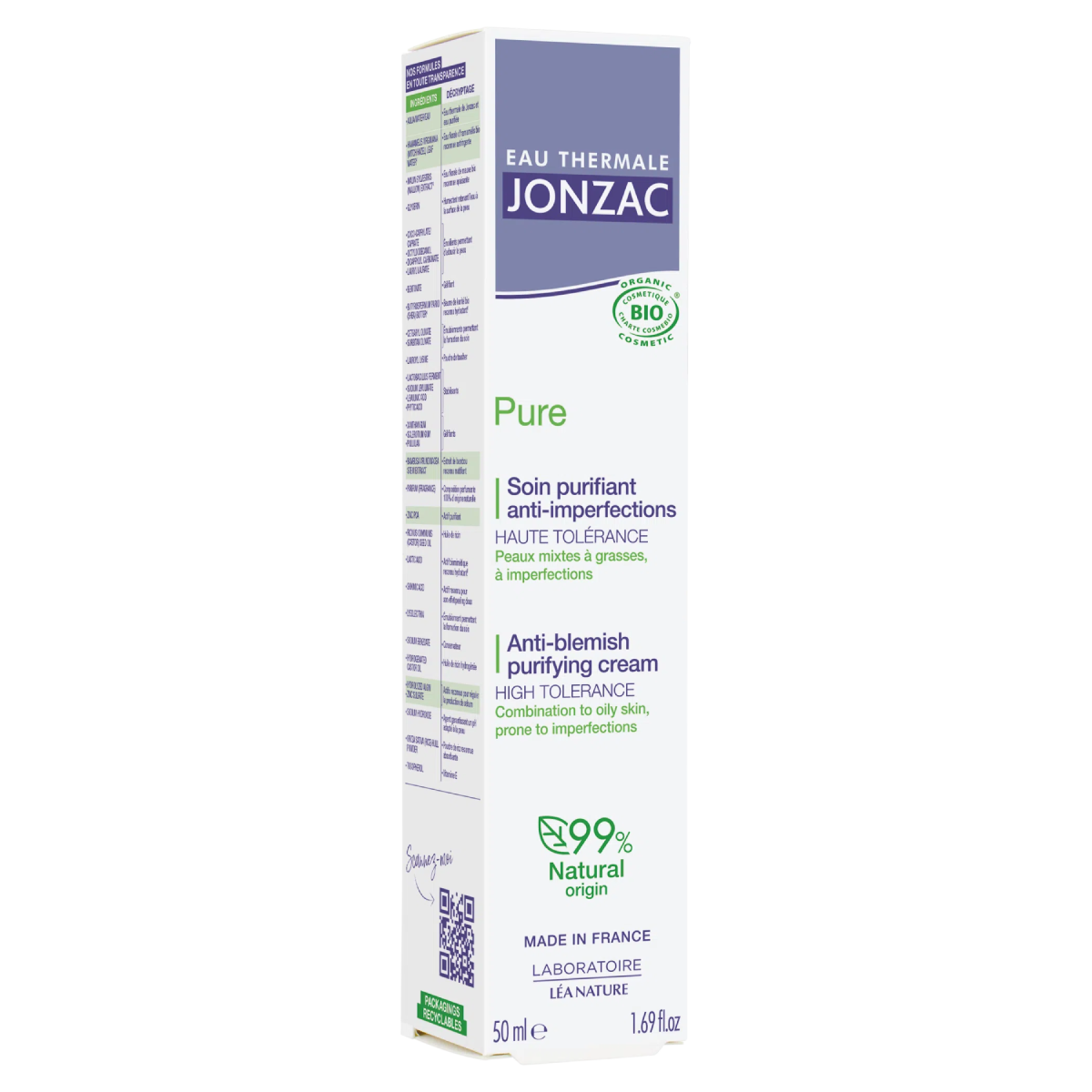 Crema Purificante Anti Imperfecciones Pure Eau Thermale JONZAC 50 ml