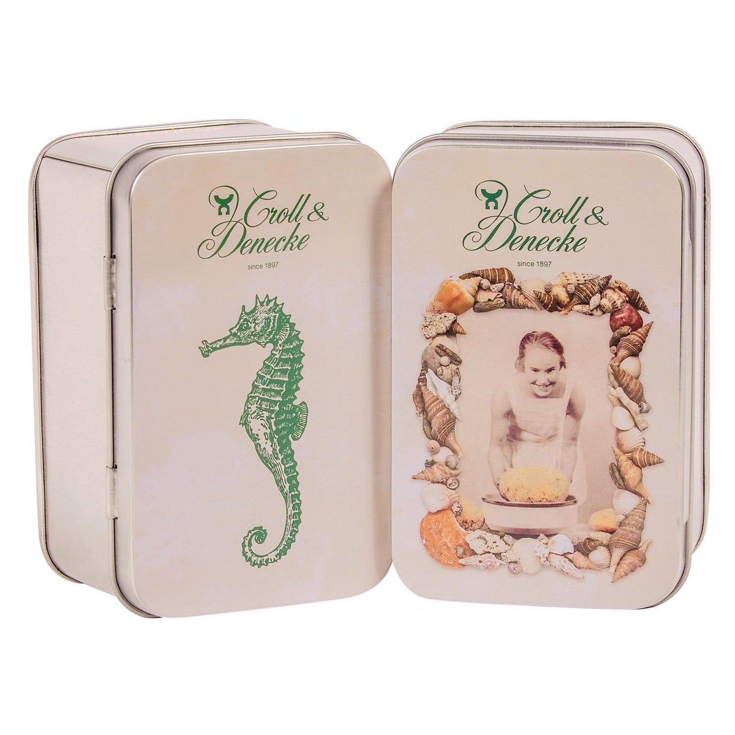 Cajita para jabón de zinc Croll&Denecke 9,5x6x4,5cm