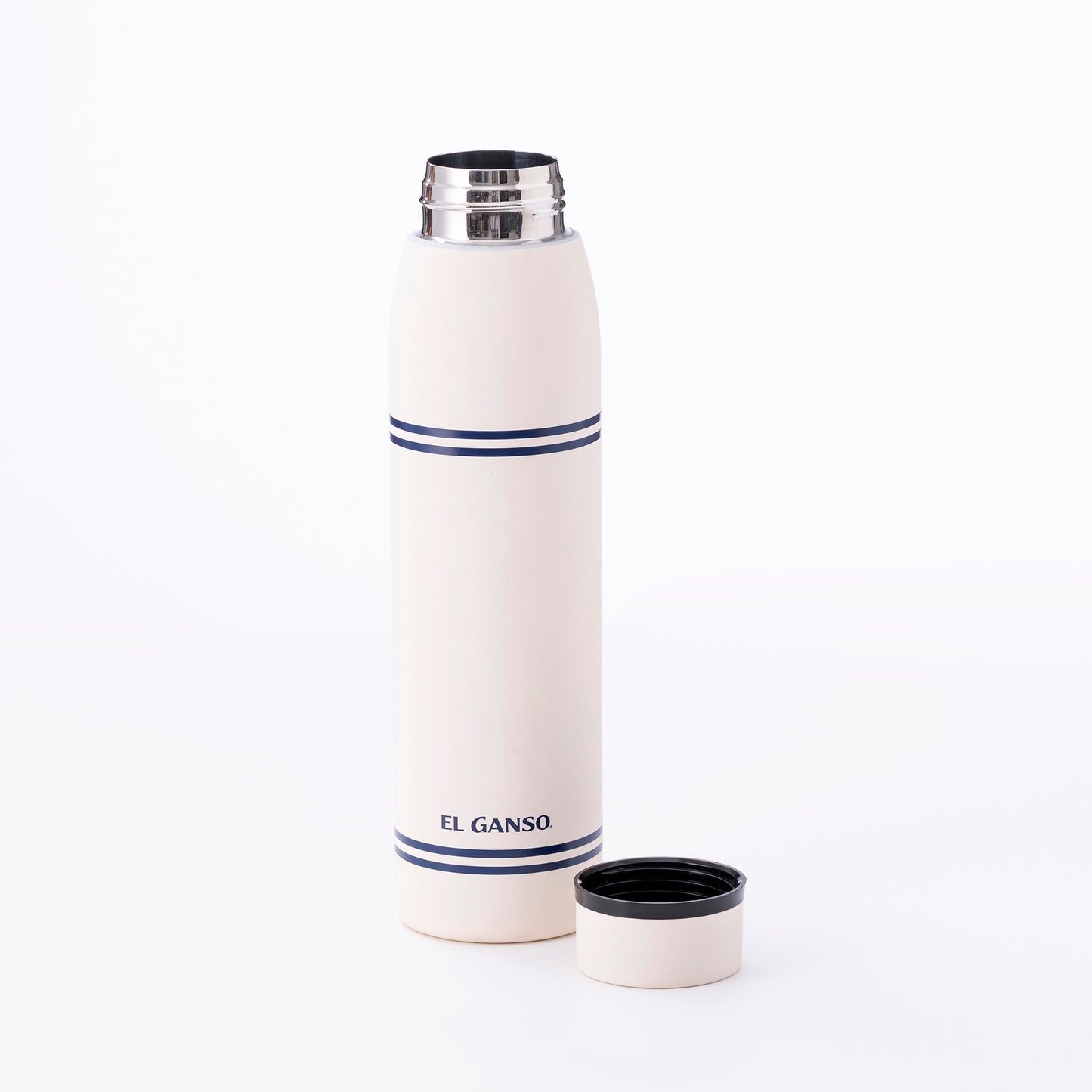 Botella De Agua 750ml En Acero Inoxidable Blanco El Ganso