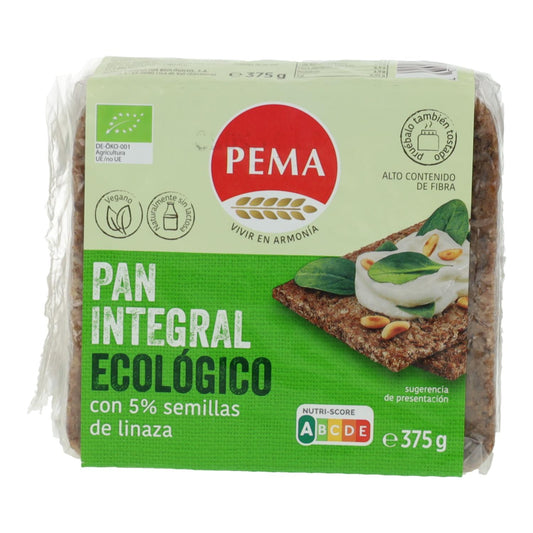 Pan Centeno 5% Semillas de Linaza Pema 375 g