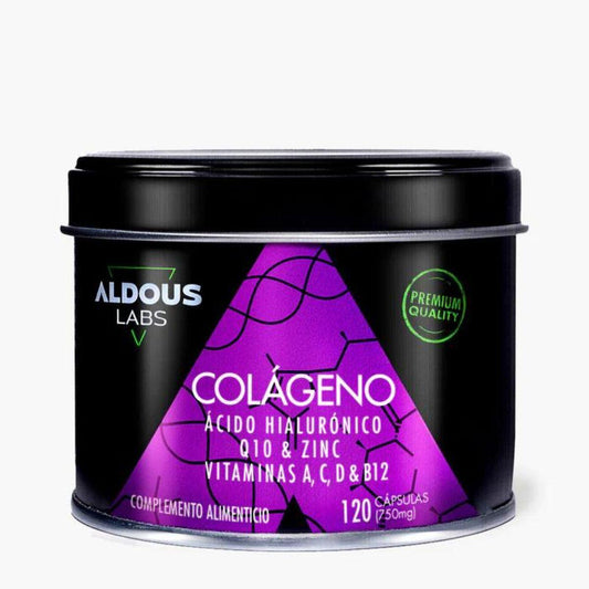 Colágeno Hidrolizado + Ácido Hialuronico + Coencima Q10 + Vitaminas + Zinc, 120 cap.  Aldous Labs