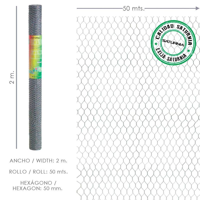 Enrejado Triple Torsion 50/ 200 Cm. Rollo 50 Metros Uso Domestico_0