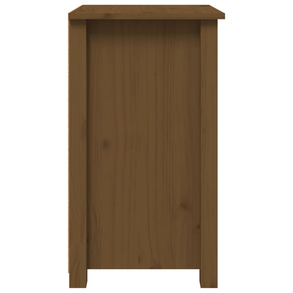 Mesitas De Noche 2 Uds Madera De Pino Marrón Miel 40x35x61,5 Cm_4
