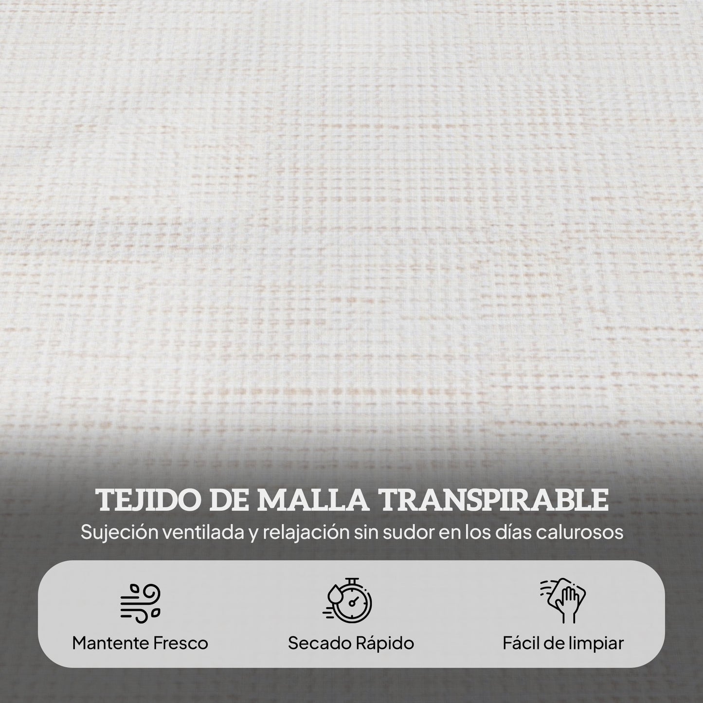 Outsunny Tumbona Plegable Con Orificio De Lectura 145x72x89 Cm Crema_5