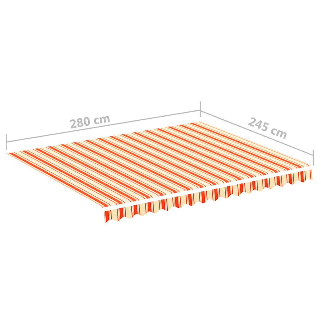 Tela De Repuesto Para Toldo Amarillo Y Naranja 3x2,5 M Poliéster_5