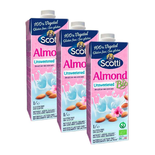 Pack x 3 Bebida de Almendras sin azúcar BIO Scotti 1 L