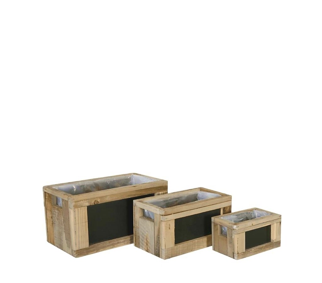 Macetero Madera Pizarra 20.5cm