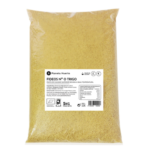 Fideos nº0 de trigo ECO Planeta Huerto 5 Kg