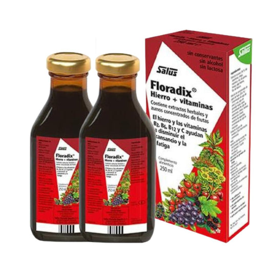 Pack 2x Floradix jarabe hierro Salus 500 ml