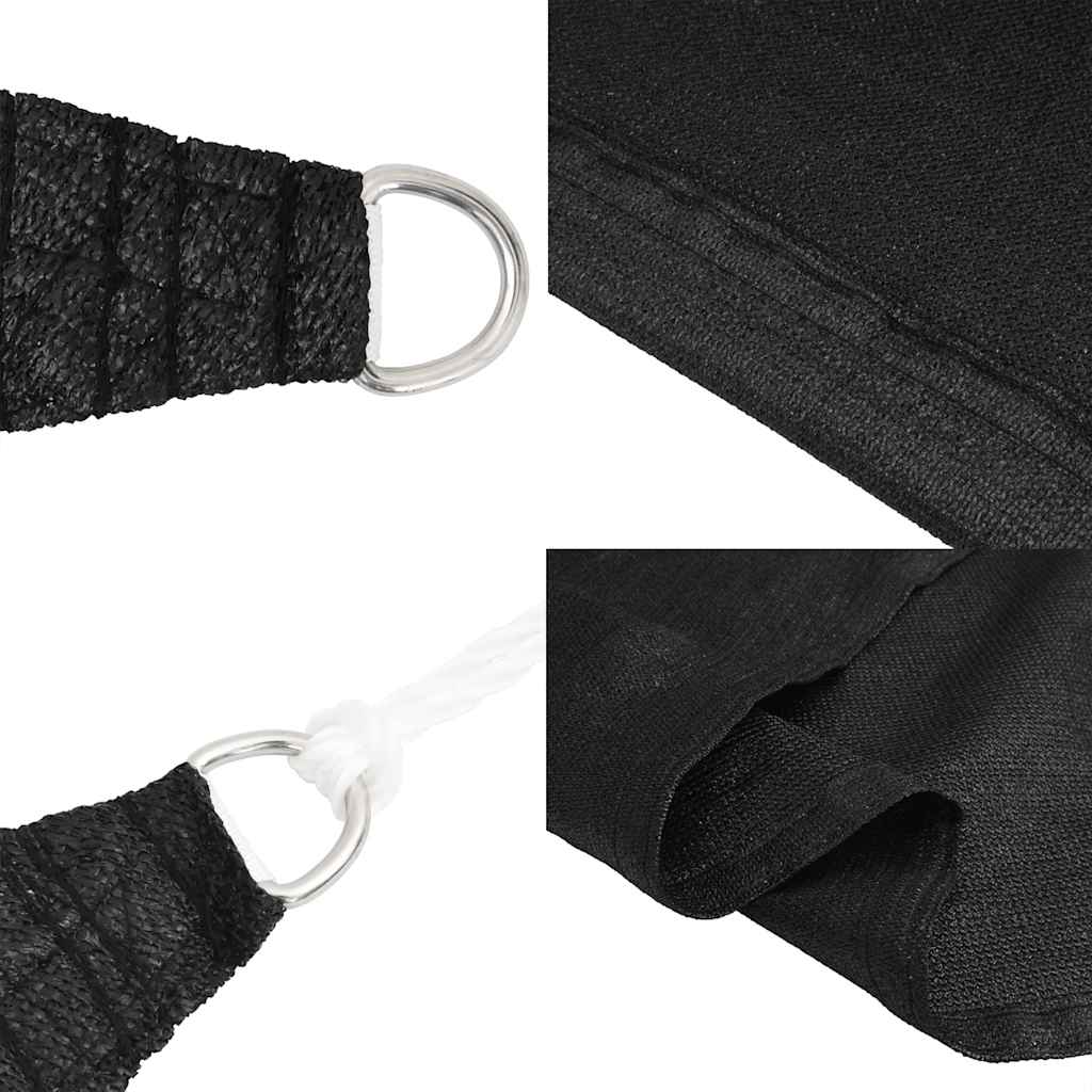 Toldo De Vela Triangular Hdpe Negro 160 G/m² 5x7x7 M_4