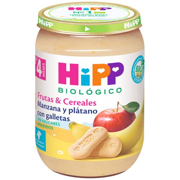 Pack x 3 Tarrito Biológico de Manzana y Plátano con Galletas +4 Meses HiPP 190 g