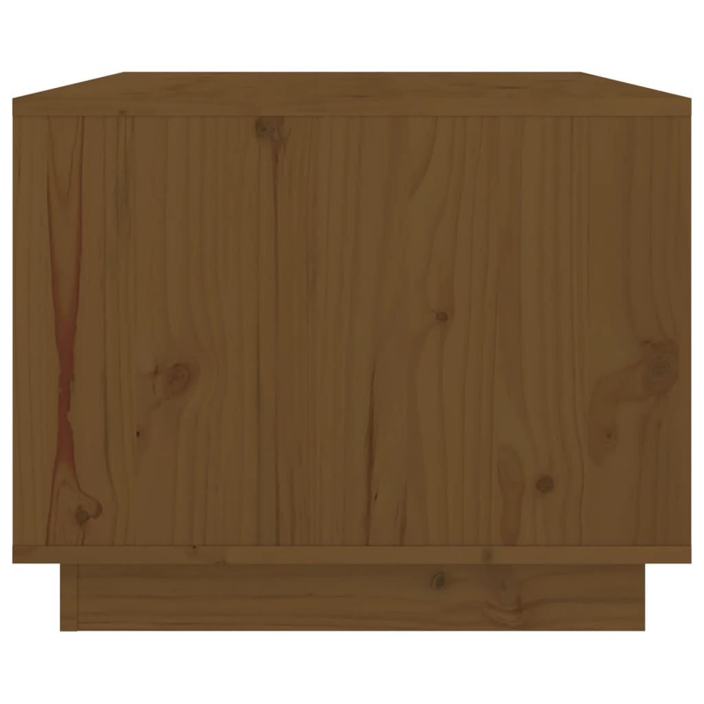 Mesa De Centro Madera Maciza De Pino Marrón Miel 80x50x40 Cm_4
