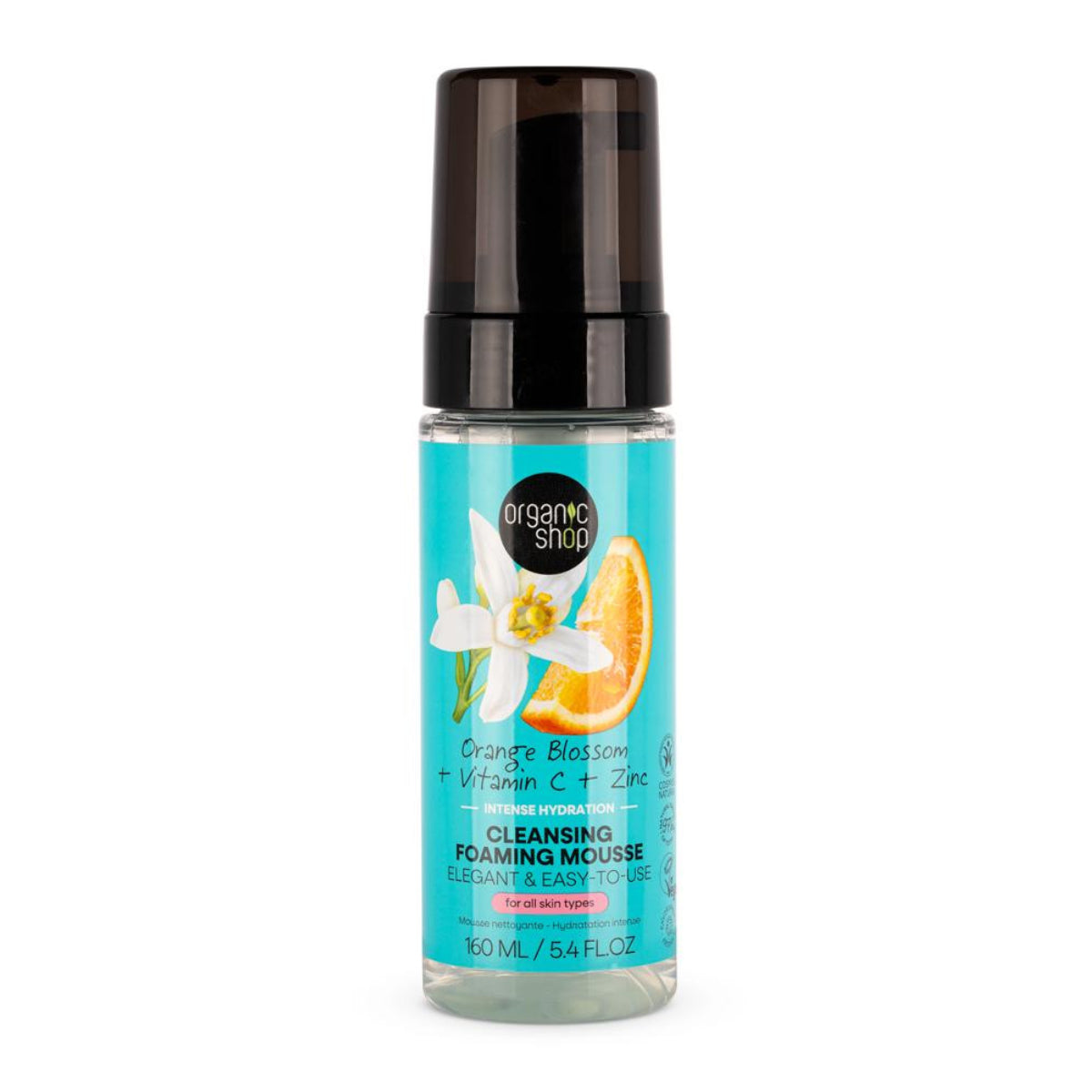 Espuma Facial Limpiadora de Hidratación Intensa Organic Shop 160ml