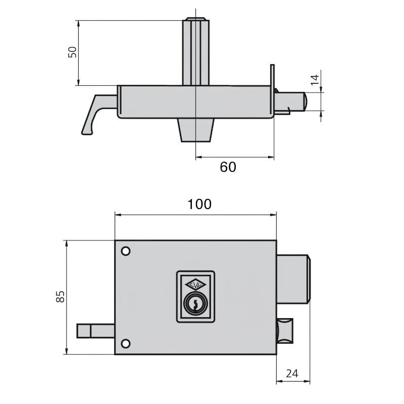 Cerradura Cvl 125ar/ 10/he Derecha